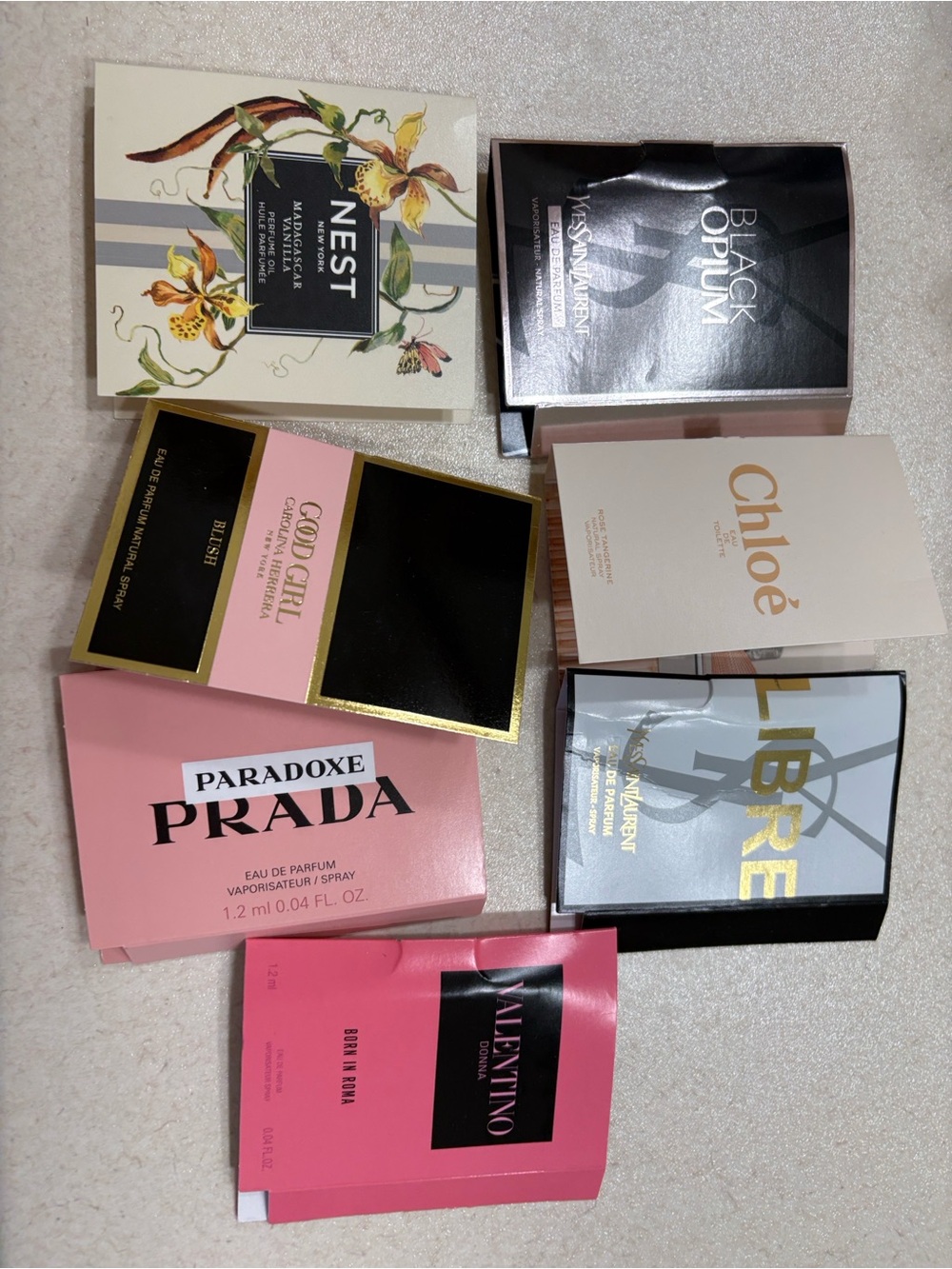 Assorted Designer Perfume Sample Cardss